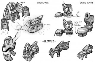 Hydropack, Grind-boots, Gloves