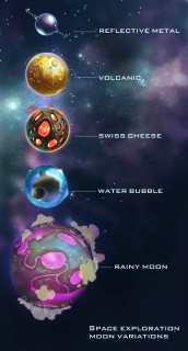 Space Exploration Moon Variations